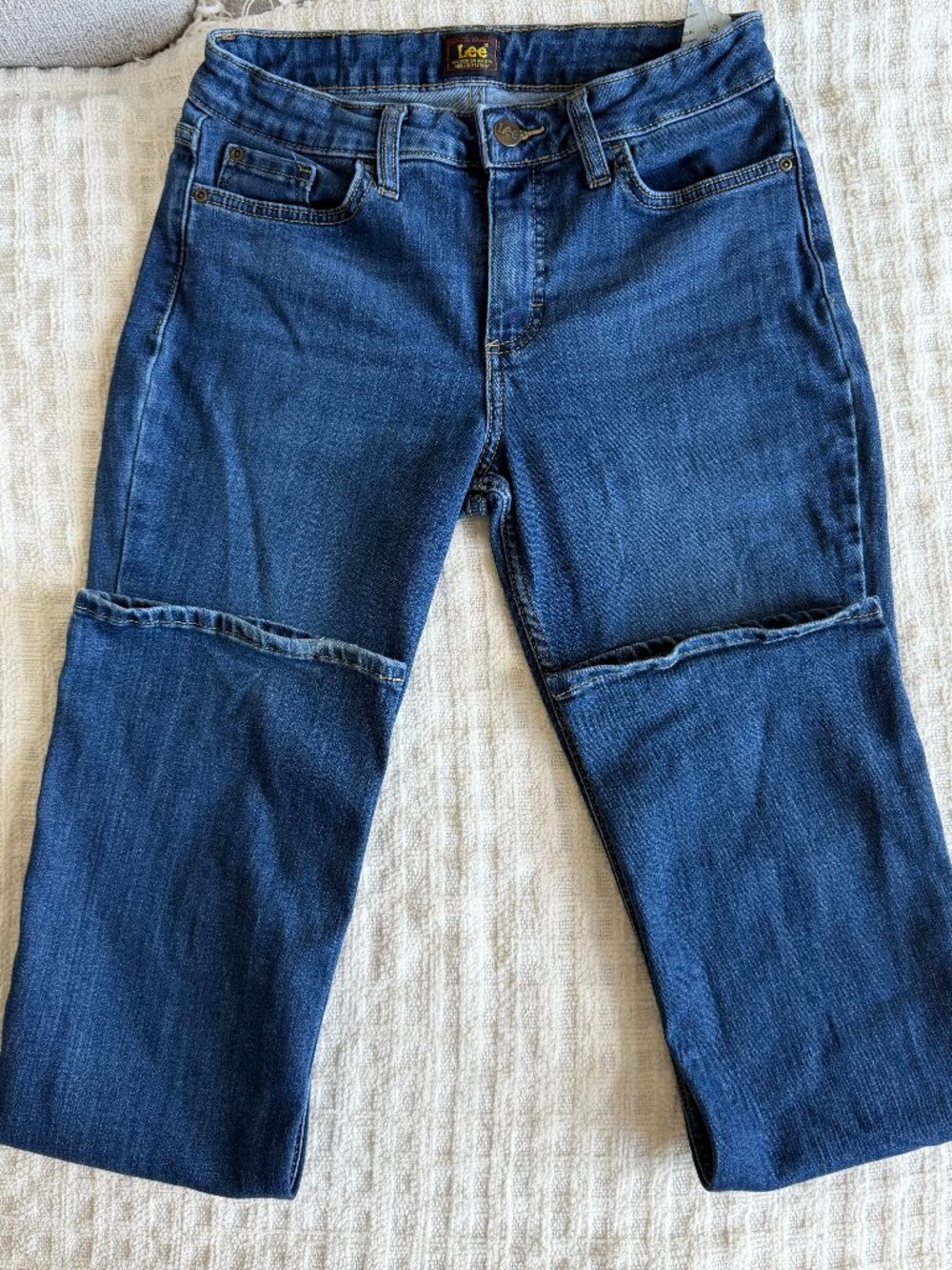 Lee Jeans Vintage-Inspired Straight Leg Blue Denim Y2K Style